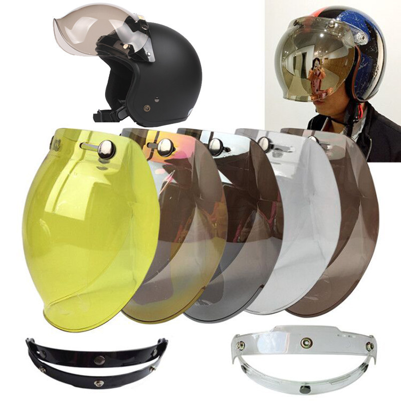 Motorcycle Gear Vintage - Motorcycle Helmet Bubble Visor Motorbike Helmet