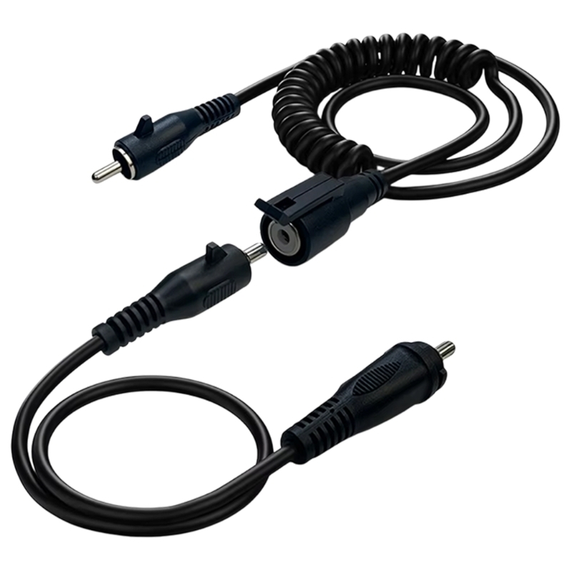 Motorcycle Gear For Winter - Helmet Heated Cable Harness 12V Coiled