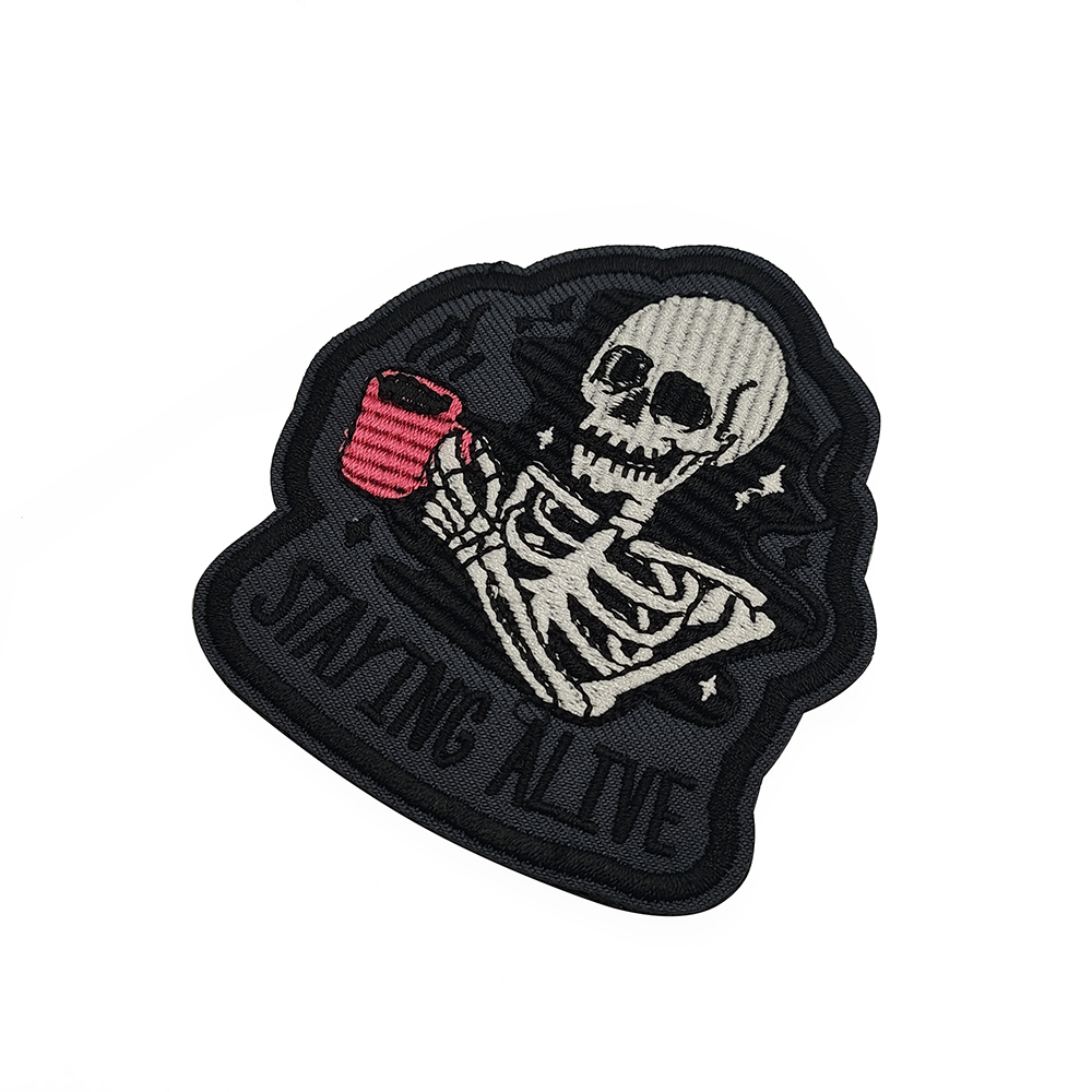 Humorous Skeleton Embroidered  - Motorcycle Gear Quotes review and price