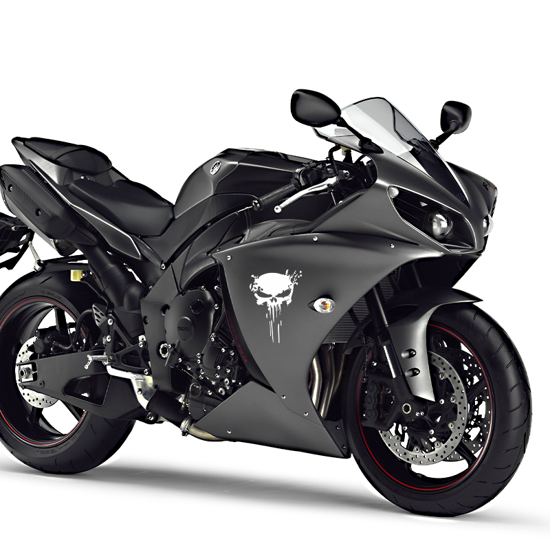 Motorcycle Stickers Skull Stic - Motorcycle Gear Equipment review and price