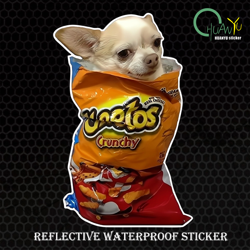 Cute puppy reflective sticker  - Motorcycle Gear Equipment review and price